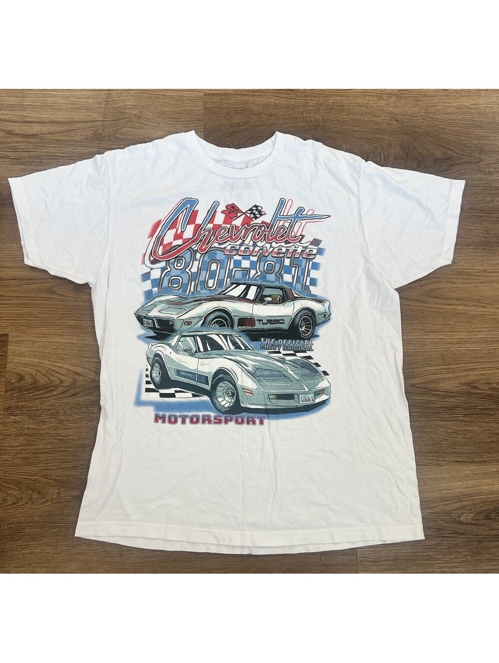 Vintage-Style Chevrolet Corvette Motorsport Graphic T-Shirt (L/G)